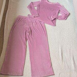 Juicy Couture Y2K Velour Matching Set – Pink – Size Small